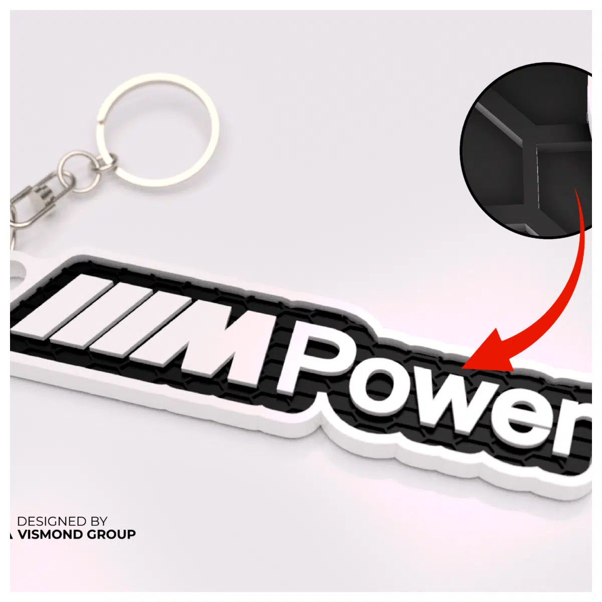 Key Chain Power Dynamics Car Accessory Keyring Keychain Sport Style Auto Parts