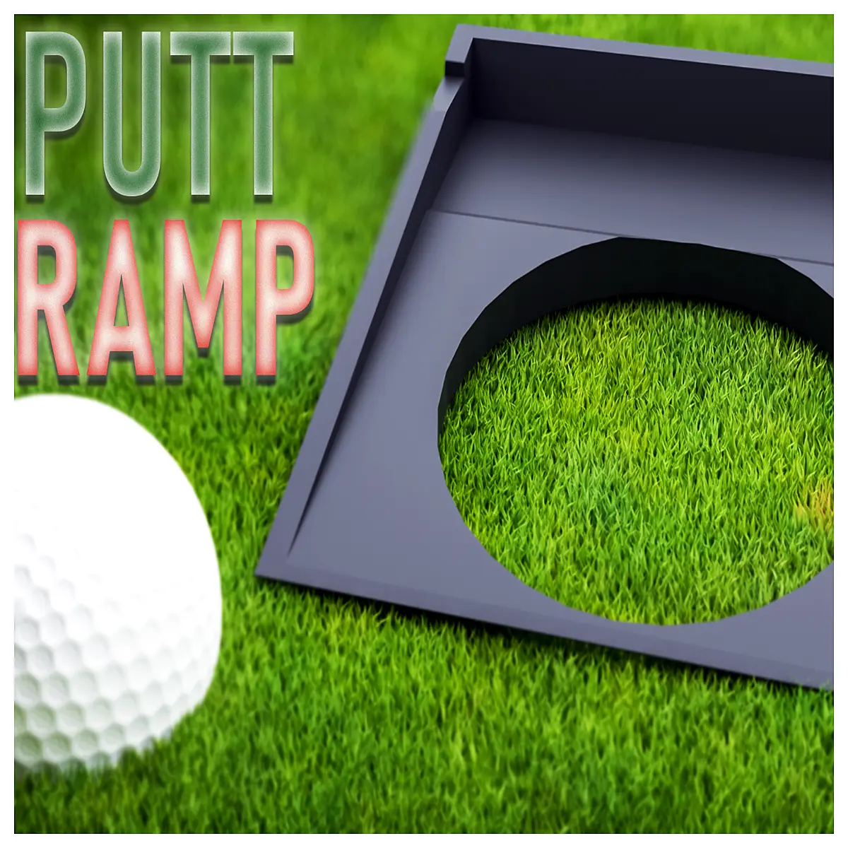 3D Printed Putting Slope Trainer Practice Pad Improve Swing Rotation Training Aid