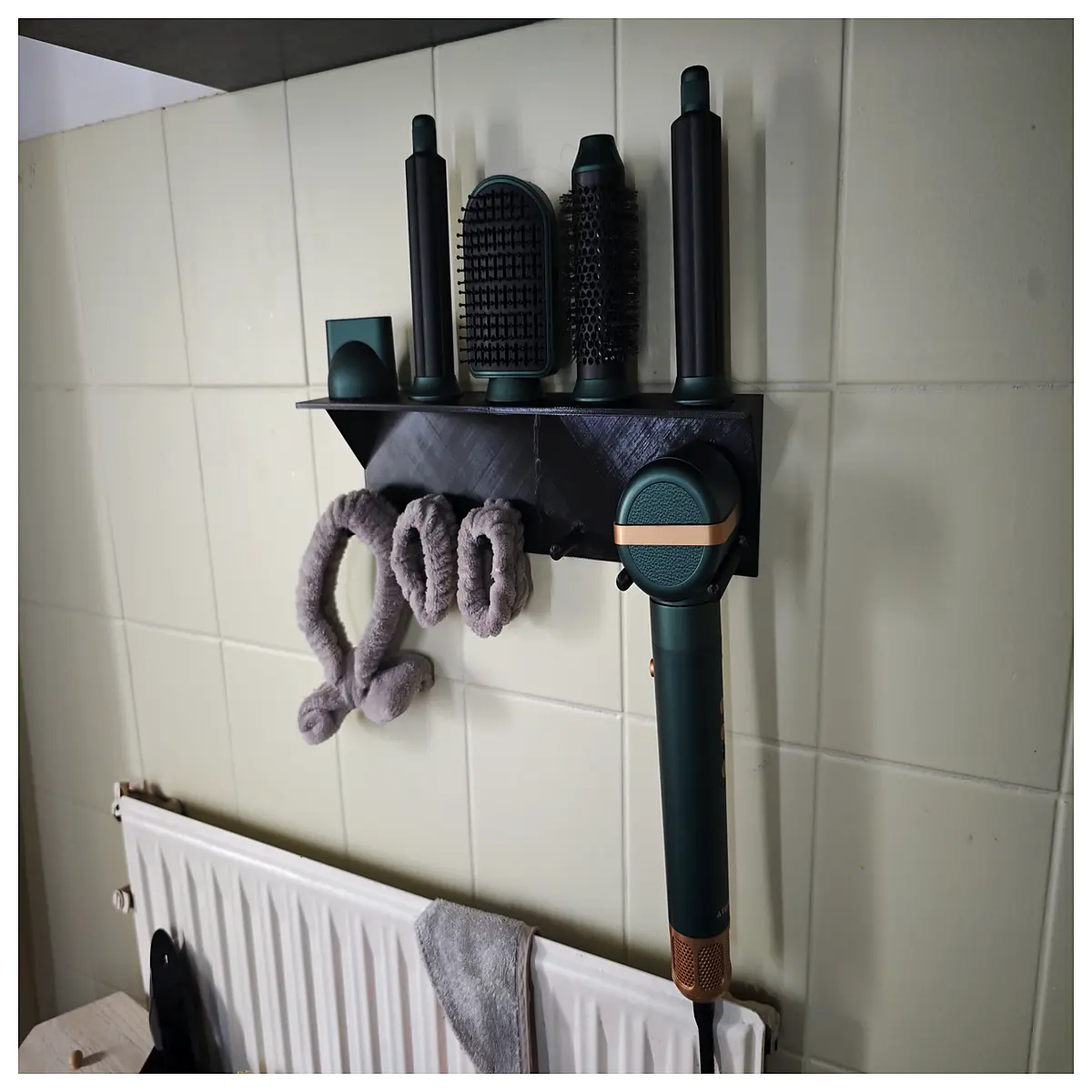 Hair Dryer Wall Mount Holder Bathroom Hair Dryer Bracket Wall Mounted Hair Dryer Support Dryer Storage Space Saving