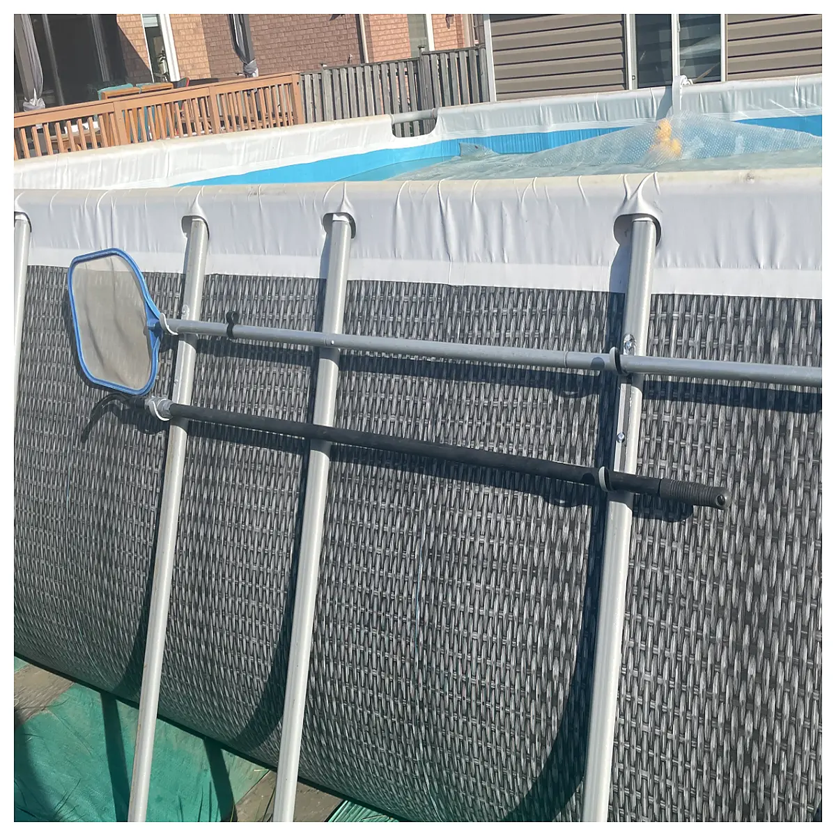 Pool Net Pole Support Bracket Pool Accessory Support Installation Outdoor Pool Support