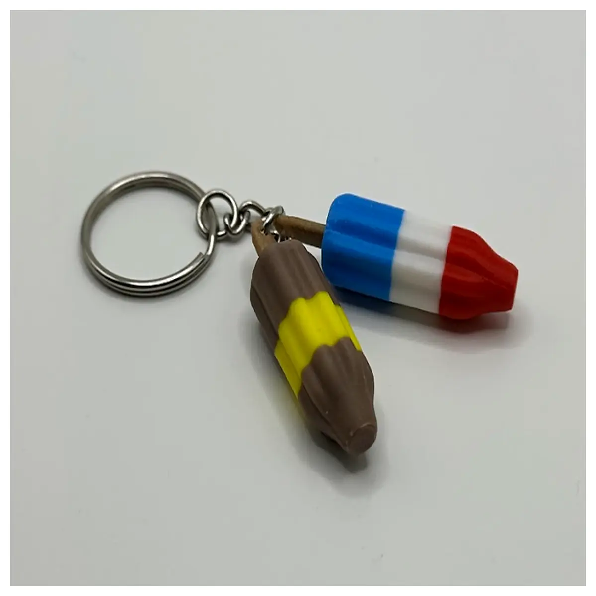 Ice Cream Bomb Keychain Charm Lollipop Pendant Fun Decoration Phone Accessory Small Gift Ice Toy