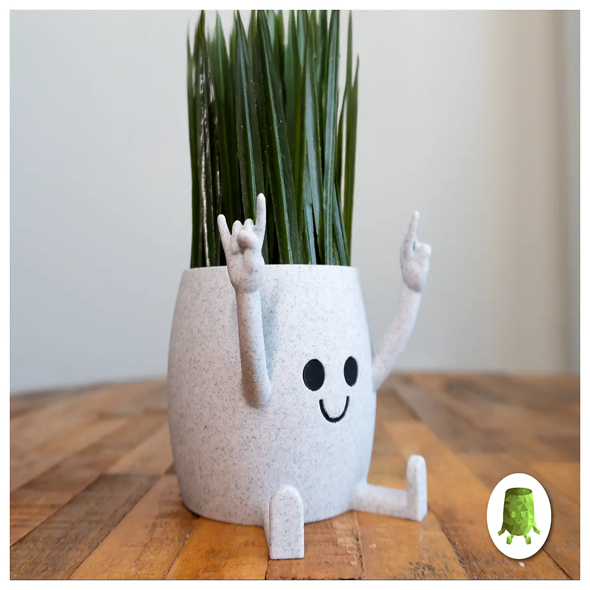 kawaii rock hand plant pot cute succulent planter desk decor gift