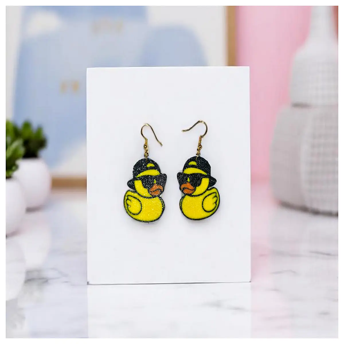 Fashion Duck Earrings Women Cute Cartoon Duck Earring Duck Shaped Accessories Girls Gift Holiday Decoration