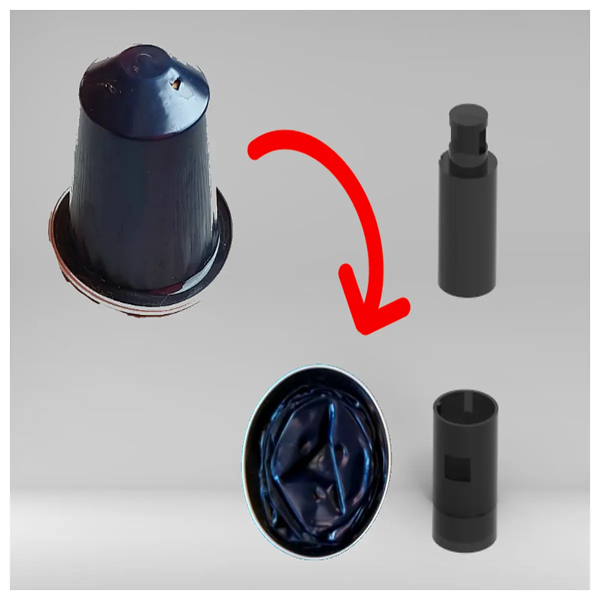 nespresso capsule crusher grinder for coffee grounds reuse recycling system kitchen gadget