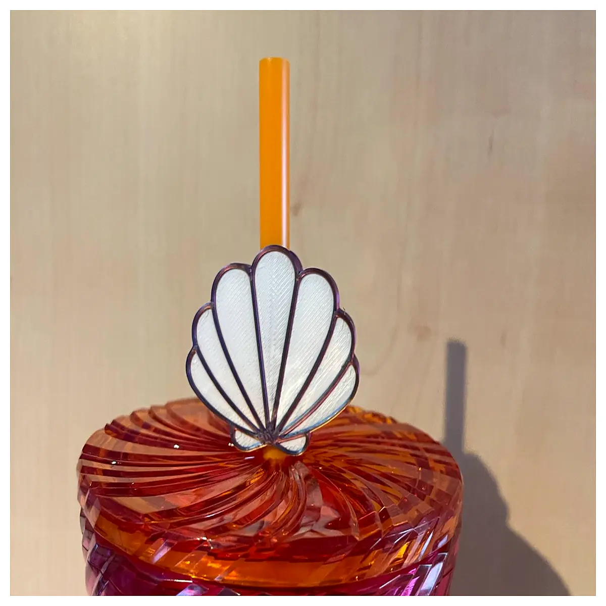 Cute Seashell Straw Decor v2 Drinking Accessory Kids Birthday Gift Beach Theme Straw Decoration