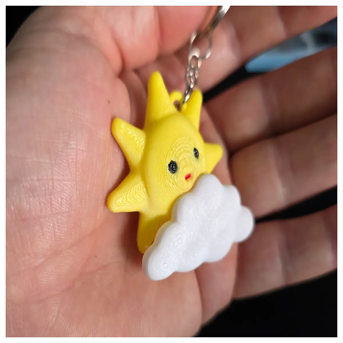 Sunshine Cloud Keychain Car Decoration Hanging Accessory Creative Gift Keyring Parts Auto Accessories