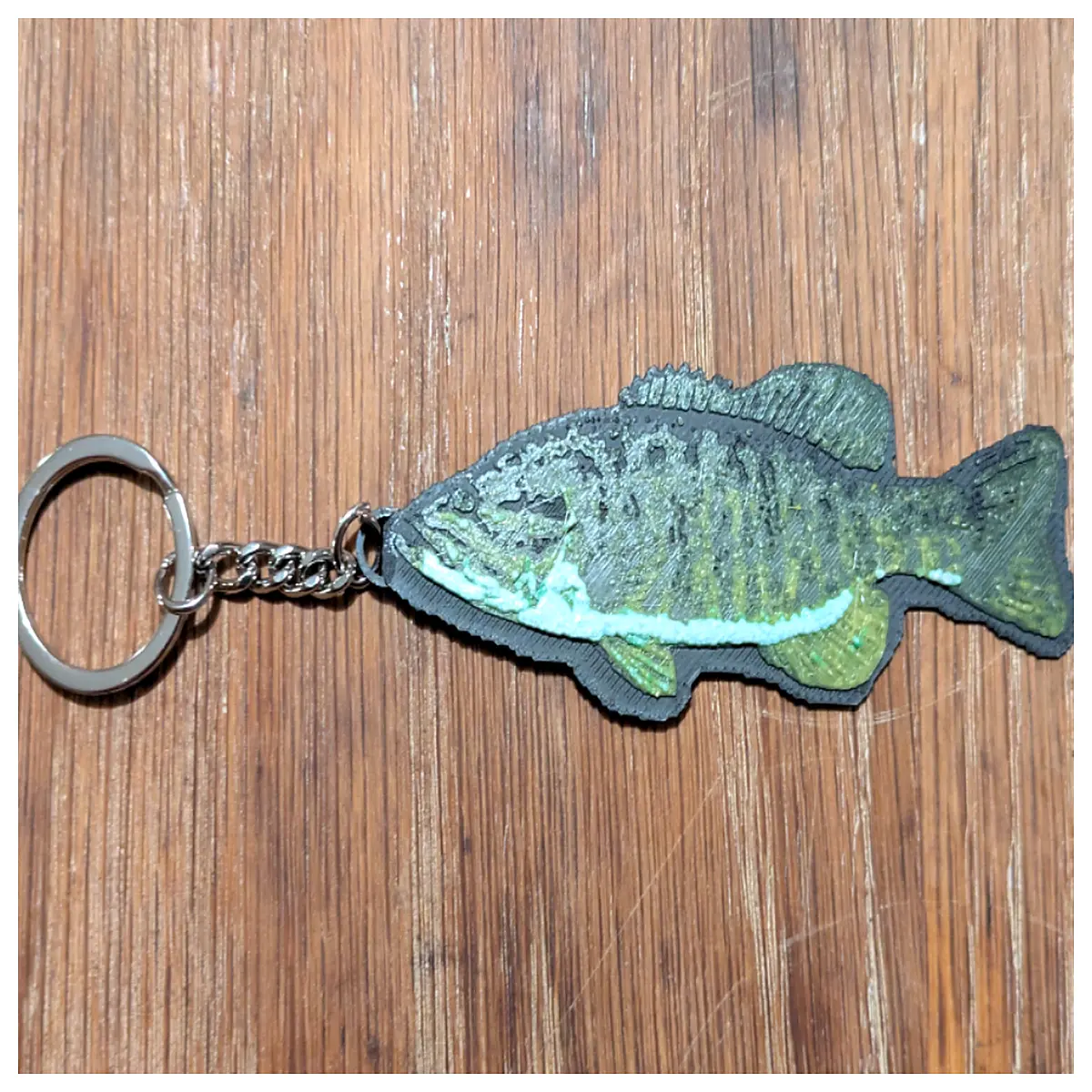 Small Mouth Bass Keychain Fish Figurine Collectible Cute Decorative Charm Fish Scale Pendant Pet Gift Fish Theme Keepsake