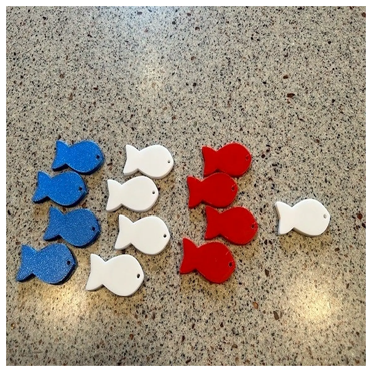 Fishing Practice Casting Bait Blocks Red White Blue Bait Casting Training Realistic Bait Fishing Accessories Casting Technique