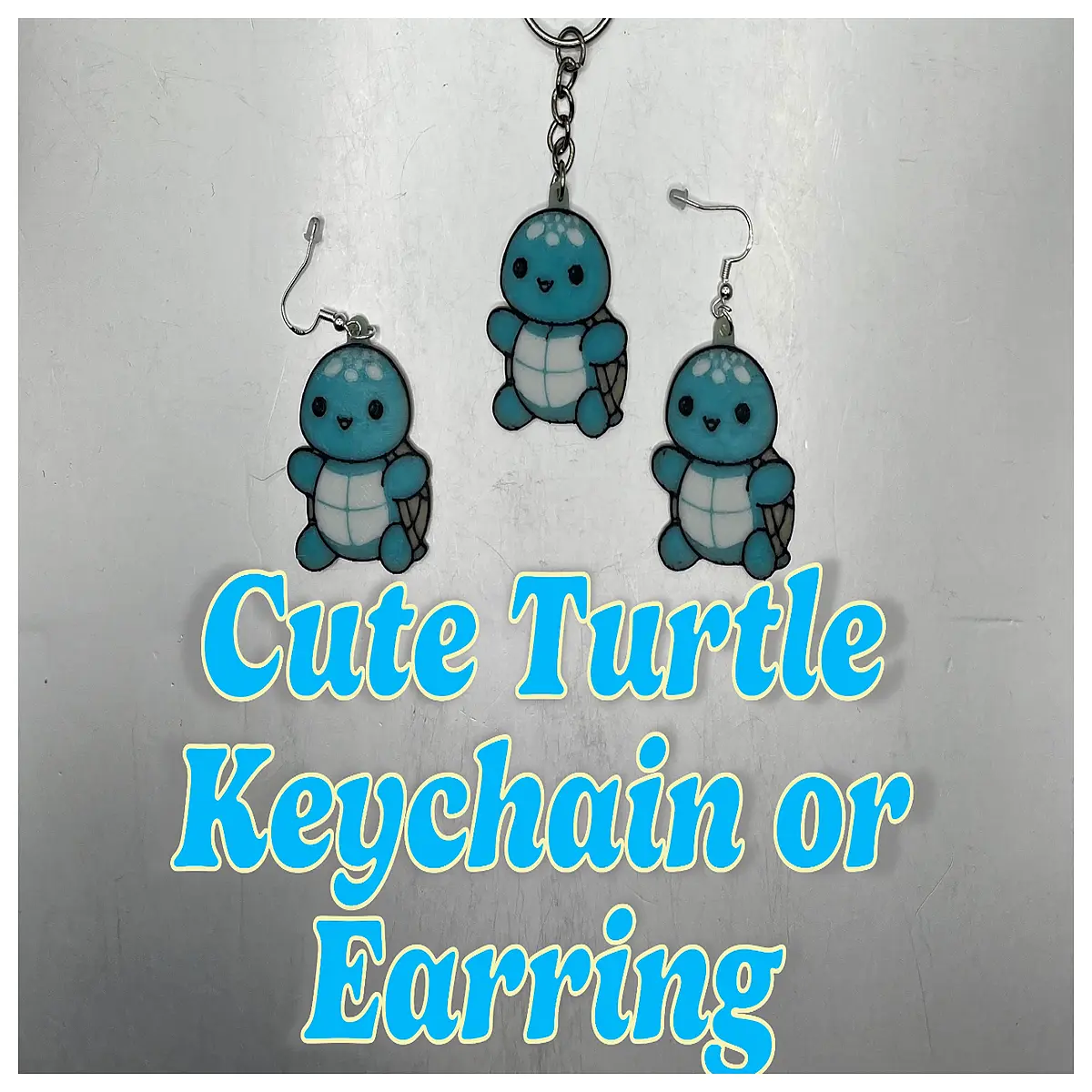 Cute Charm Keychain Earrings Decoration Ocean Theme Friends Family Small Adorable
