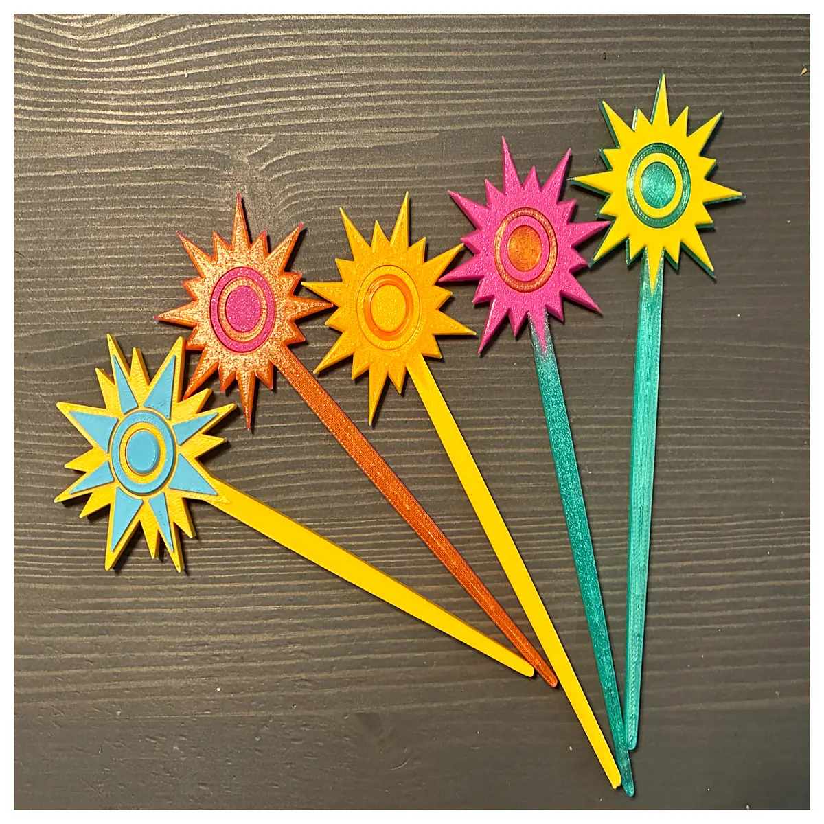 Sun Hair Clips for Women Sun Wand Accessories Sun Flower Hair Pins Festival Gift Party Decoration Sunshine Theme