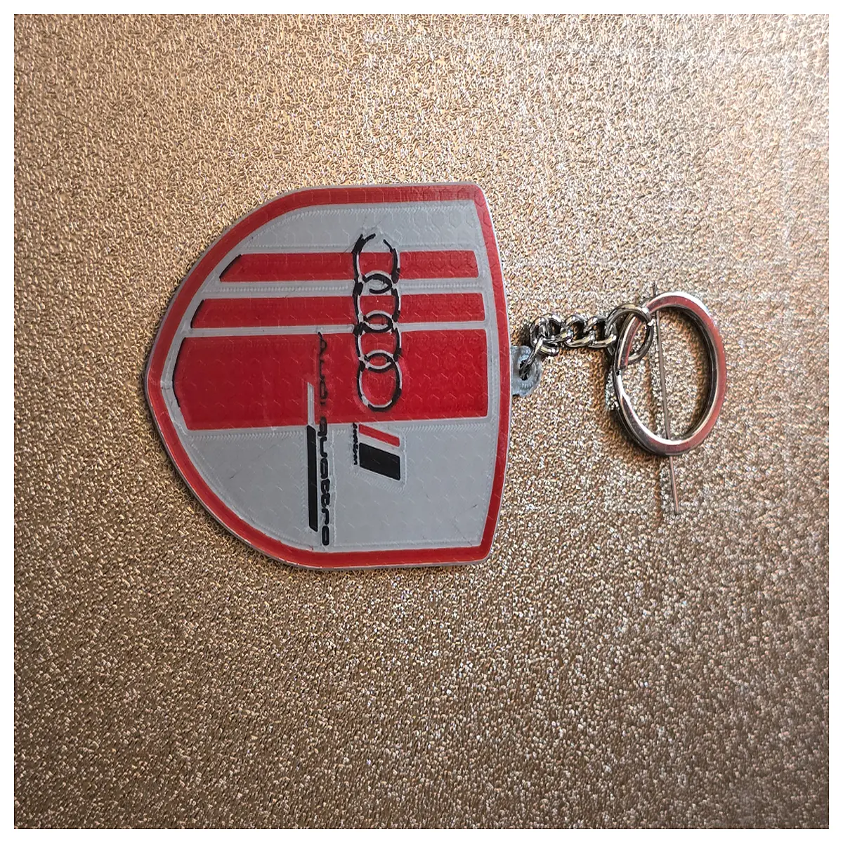 quattro keychain metal car pendant for men women gift automotive accessory