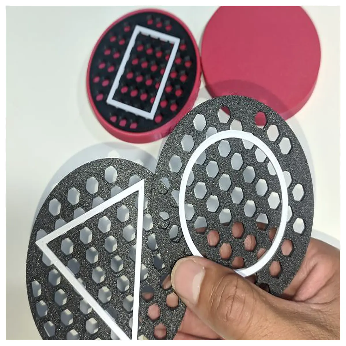 Round Coasters Silicone Non Slip Drink Mat Table Protector Kitchen Dining Mat Cup Pad Home Decor
