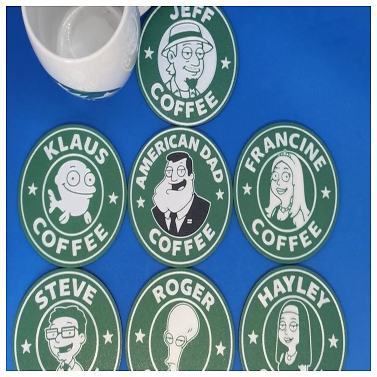 Dad Coaster Coffee Cup Protector Desk Decor Merchandise Creative Gift Drink Anti Slip Mat