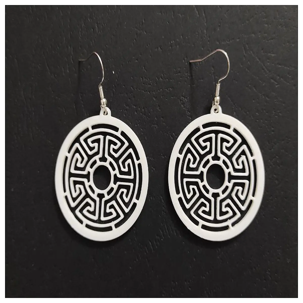 maze whisper earrings labyrinth design dangle studs intricate metalwork jewelry fantasy mystery women