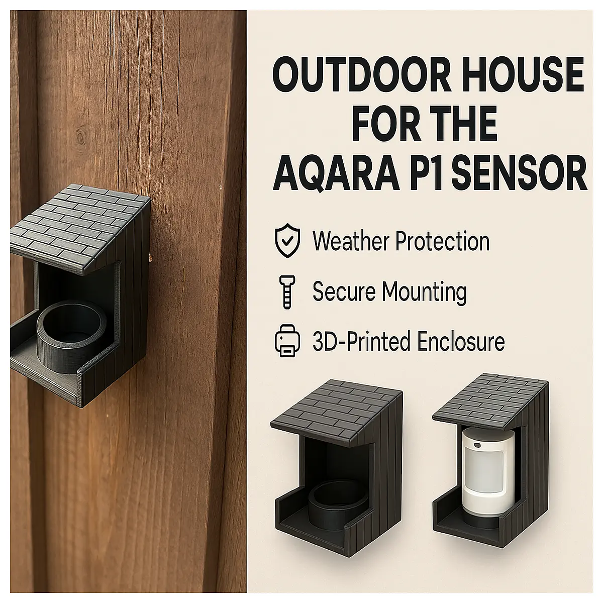 P1 Motion Sensor Outdoor Smart Home Motion Detection Privacy Protection Weatherproof Smart Hut