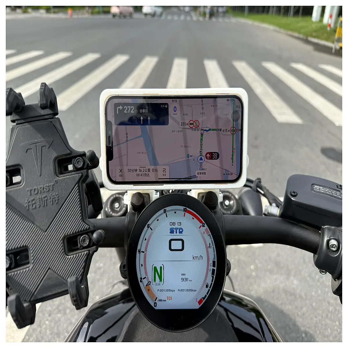 Shun600 Motorcycle Phone Mount Ride Smartphone Holder Motorbike Phone Accessory Mobile Mount Bracket Phone Mount Parts Installation