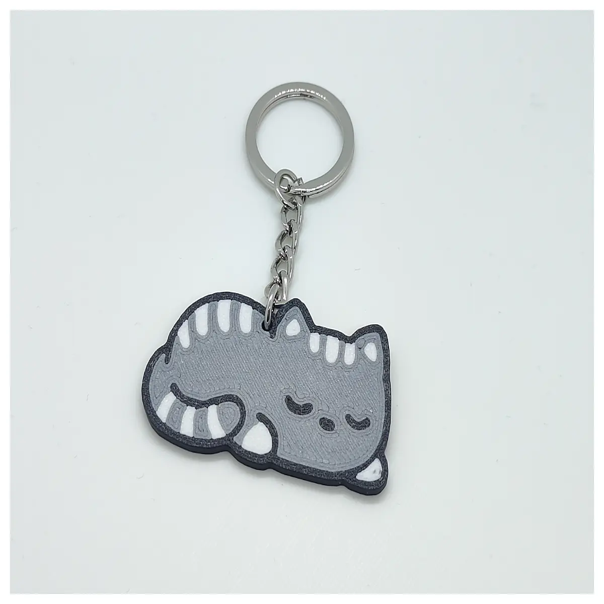 Cat Keychain Cute Pet Memorial Lucky Cat Charm Friends Family