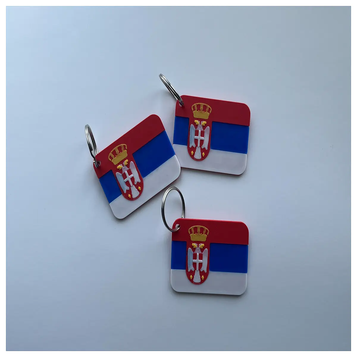 Serbia Flag Keychain Patriotic Charm Gift Idea Flag Decoration Serbian Culture Accessory