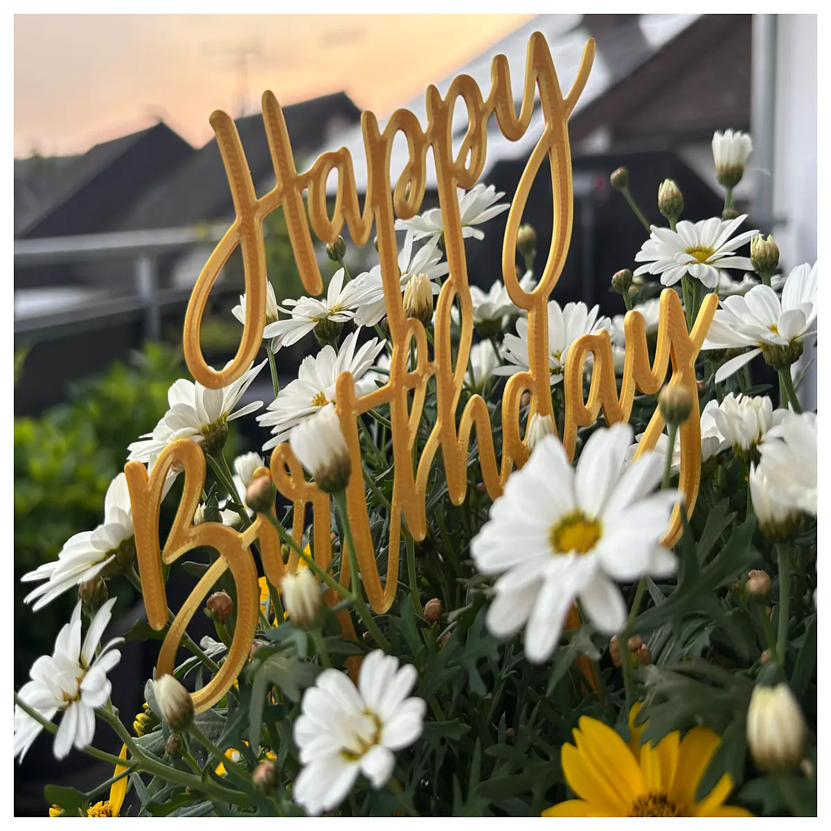 happy birthday cake topper letters numbers edible gold foil name party decoration supplies for adults kids
