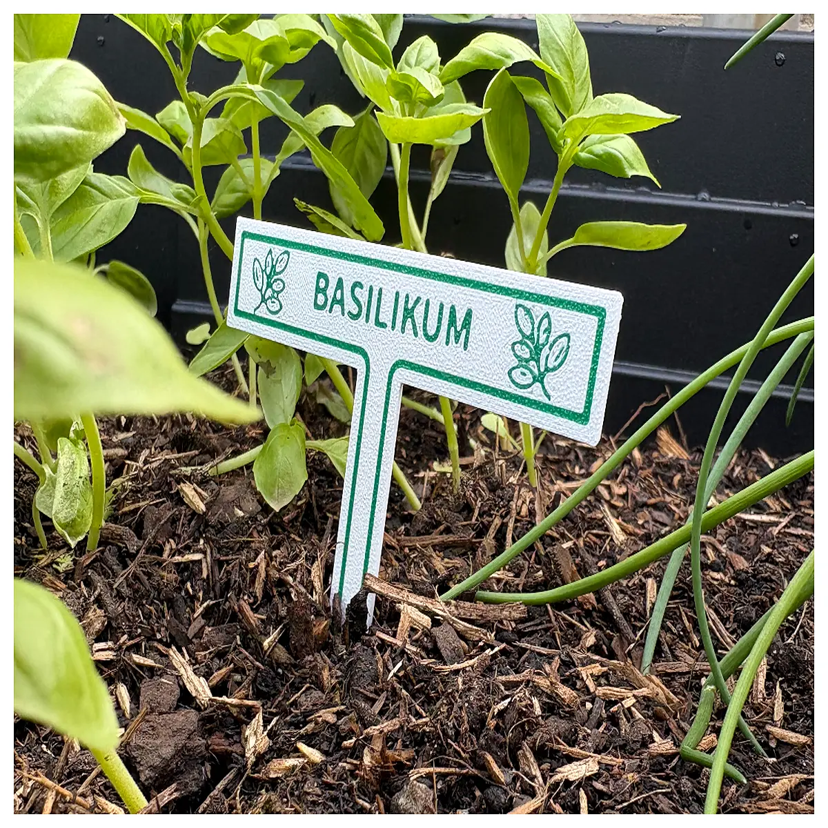 metal herb garden markers for outdoor plants durable rosemary thyme labels with stakes