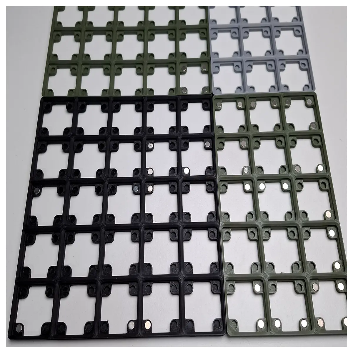 gridfinity baseplate 5x5 with neodymium magnets 6mm x 2mm magnetic storage organizer for workshop tools