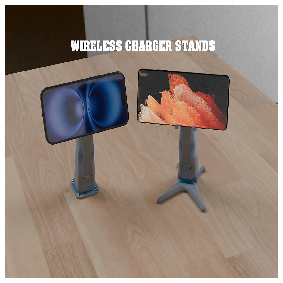 Wireless Charger Stand Phone Fast Charging Holder Desktop Wireless Charging Station Mobile Phone Stand Charging Accessories Compatible with Most Phone