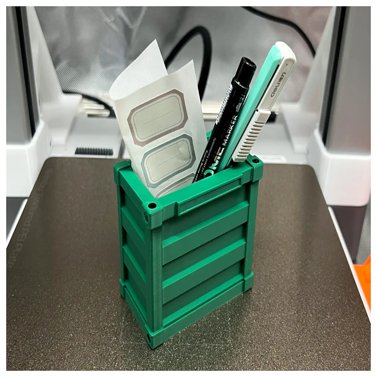 Shipping Container Fridge Magnet Pencil Holder Creative Storage Toy Decoration Mini Cute Fridge Magnet Display Figurine