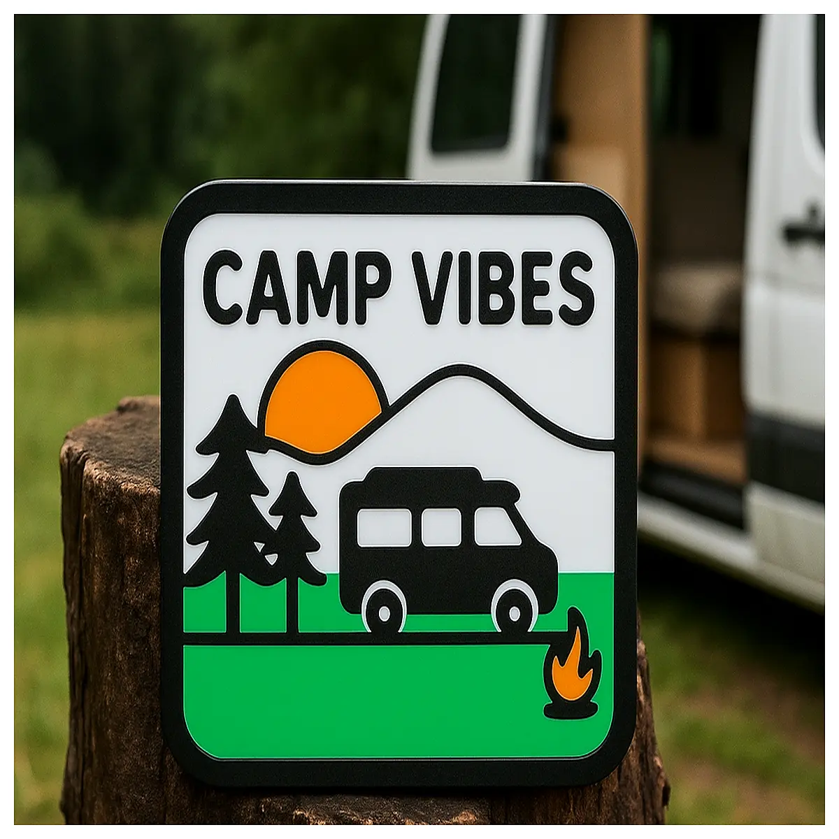 RV Camping Coasters Car Interior Atmosphere Coasters Outdoor Travel Drink Mat Desktop Car Accessories