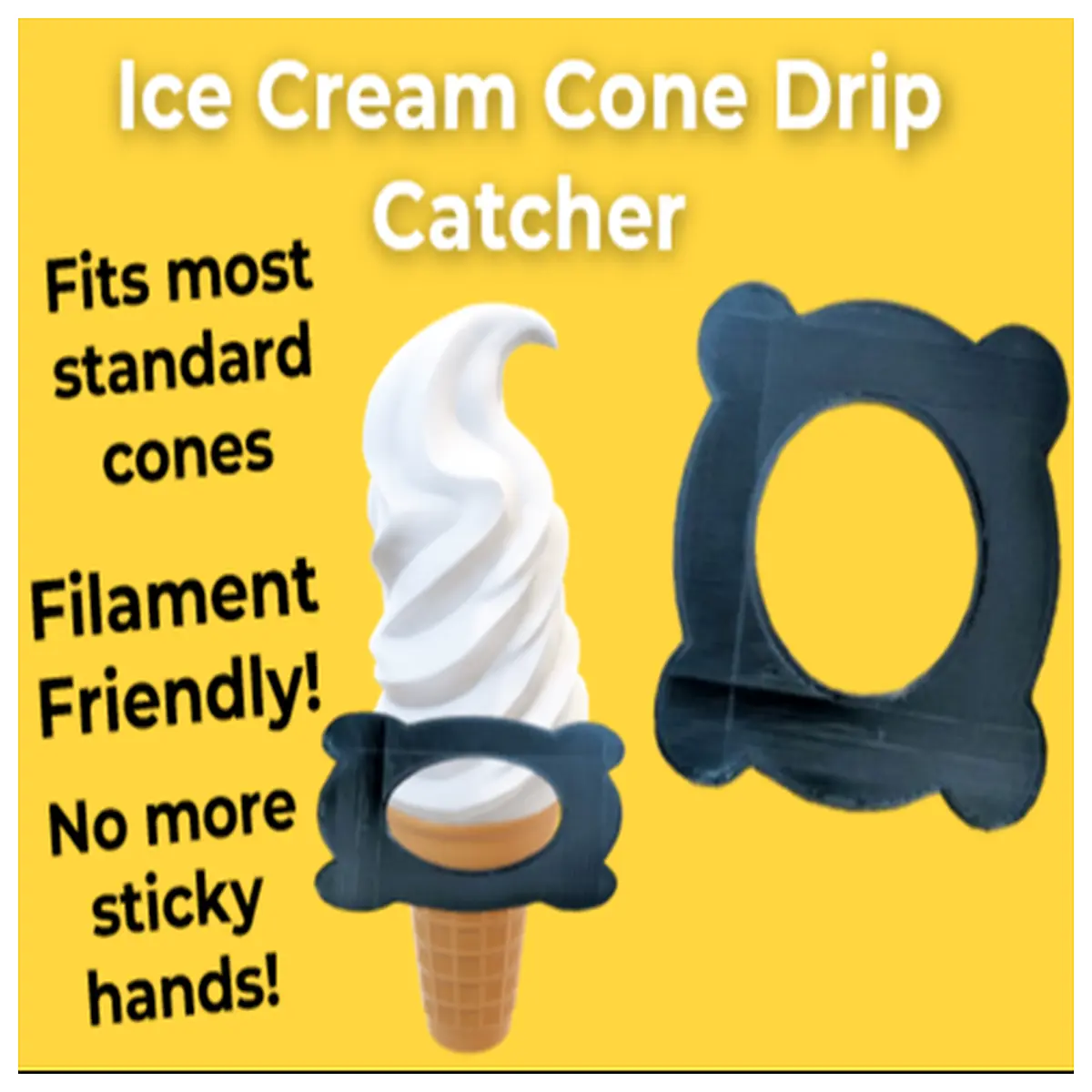 Ice Cream Cone Drip Tray Ice Cream Holder Base Cone Leak Protection Ice Cream Accessories