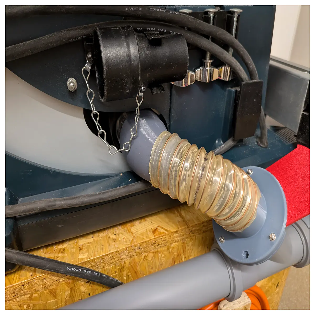 GTS10XC Vacuum Adapter DN50 Collector Attachment Cleaning Tool Bag Connector Powerful Vacuum