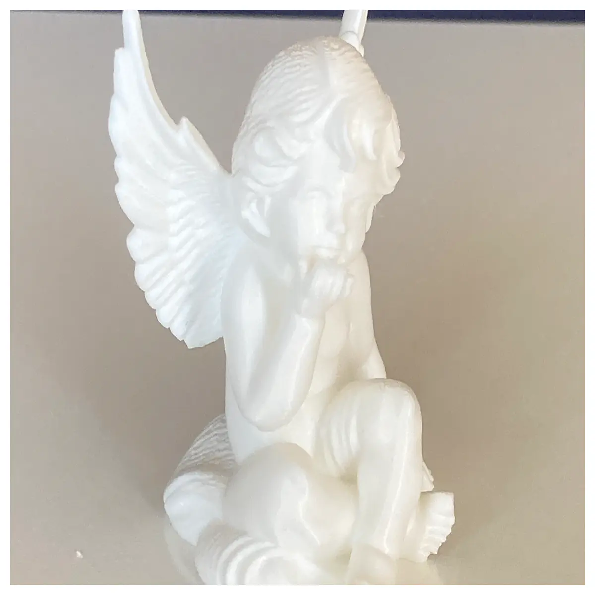 cute angel figurine sitting pose home decor nursery shelf ornament