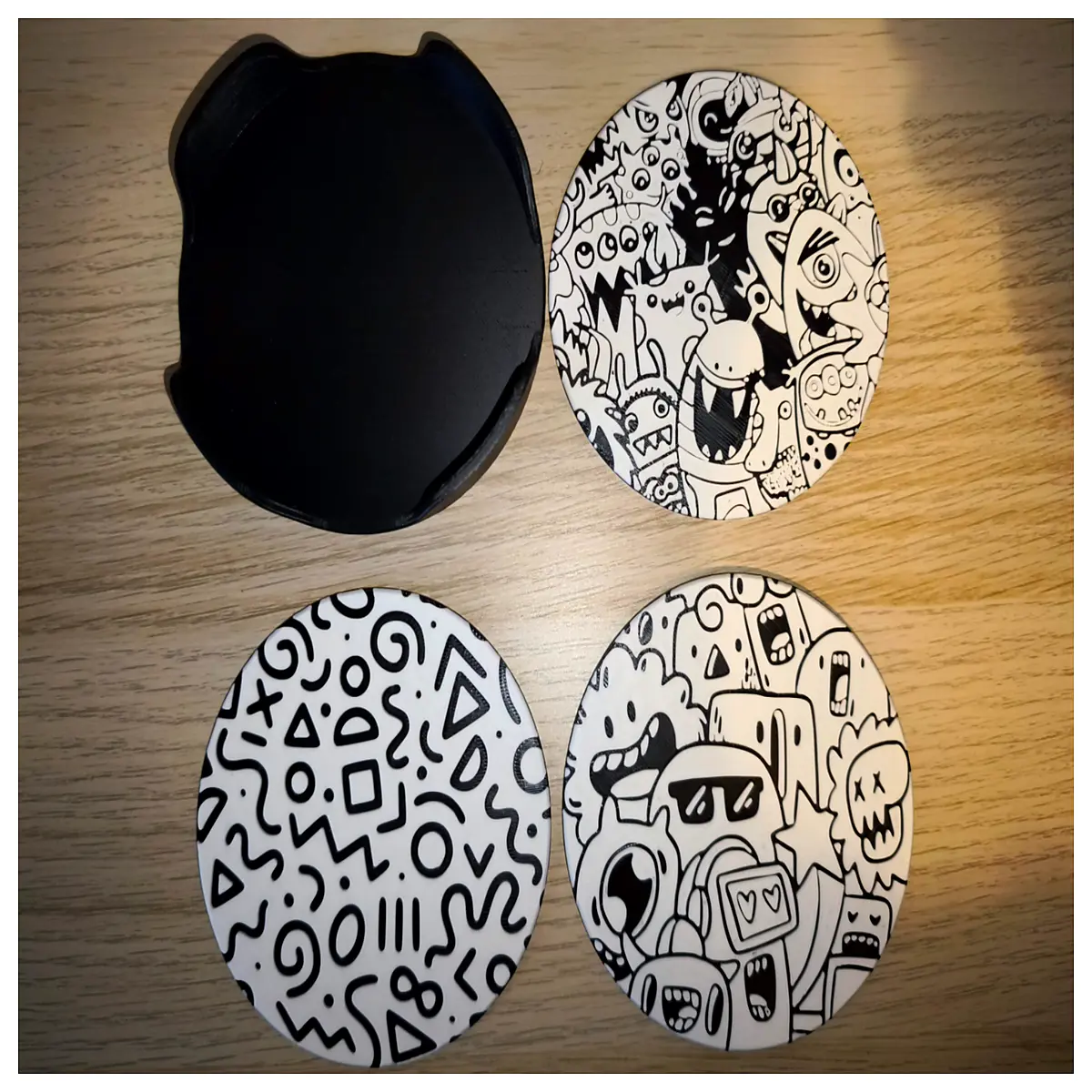 smart coaster with wireless charging pad holder for mug anti slip drink mat organizer modern home decor accessories