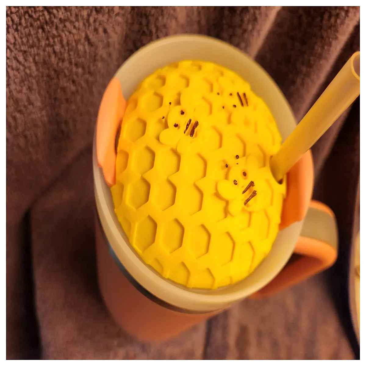 40oz Travel Mug Lid Beehive Honeybee Pattern Drink Lid Seal Lid Camping Mug Lid
