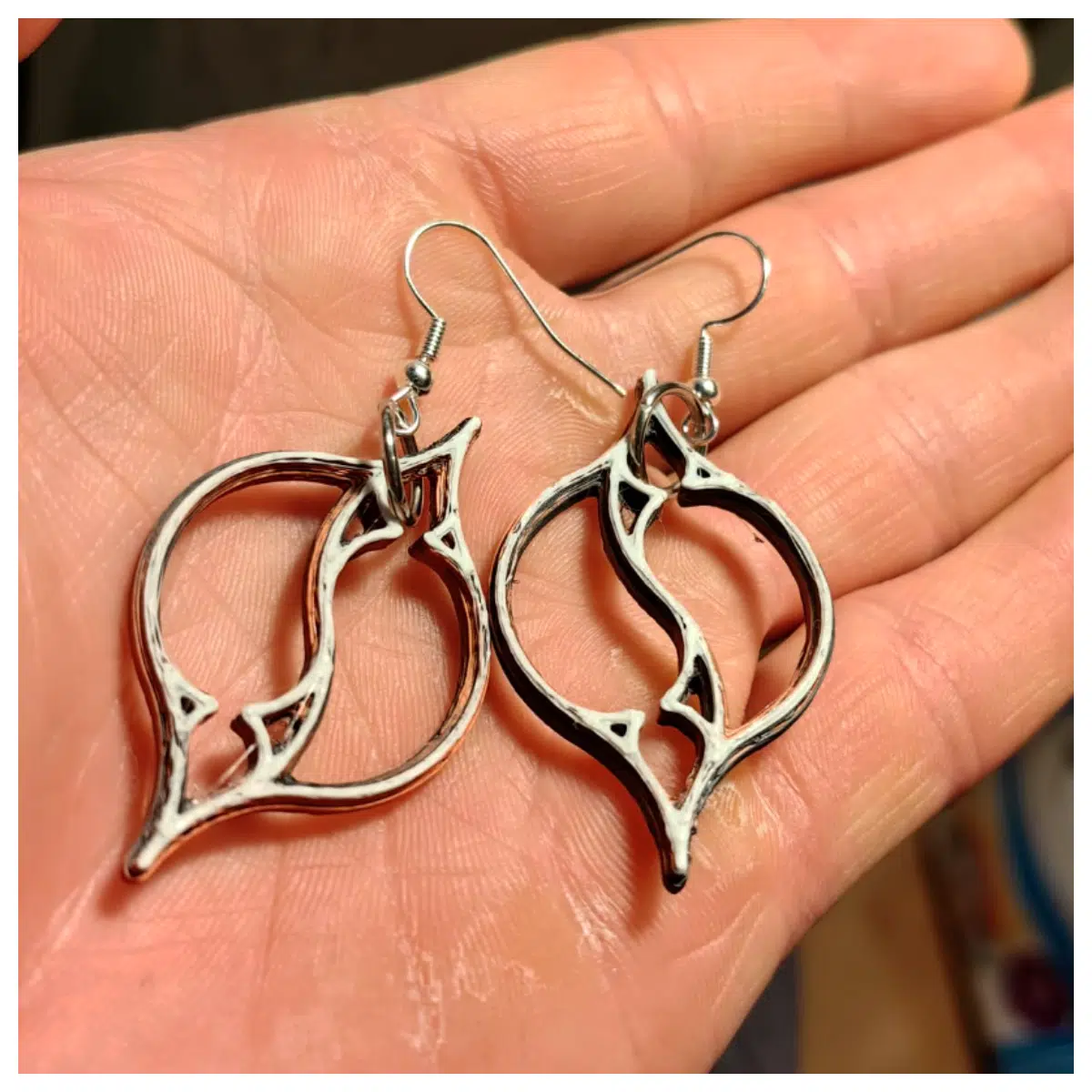 gothic flame stained glass earrings punk rock drop dangle jewelry for women dark aesthetic alternative style