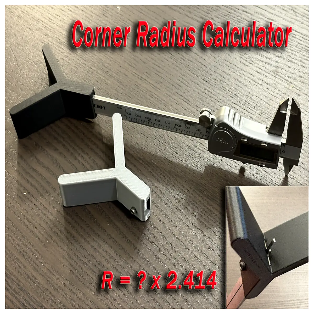 Radius Caliper Measurement Tool Measure Circular Diameter Precision Circle Industrial Measurement Part Dimensions Measurement Device