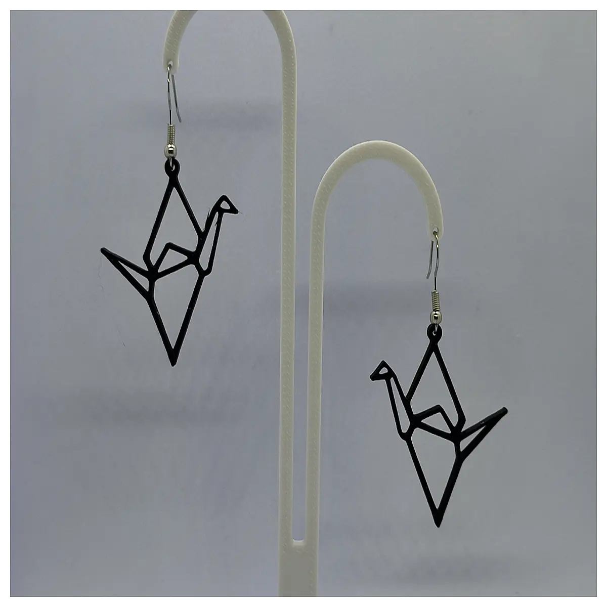 Handmade Paper Crane Bow Earrings Creative Origami Earring Realistic Bow Design Romantic Girl Accessories Holidays Paper Art Earrings