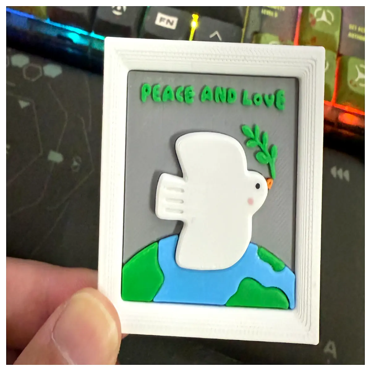 Peace 3D Puzzle Sticker Craft Kids Decoration DIY Fun Educational Toy