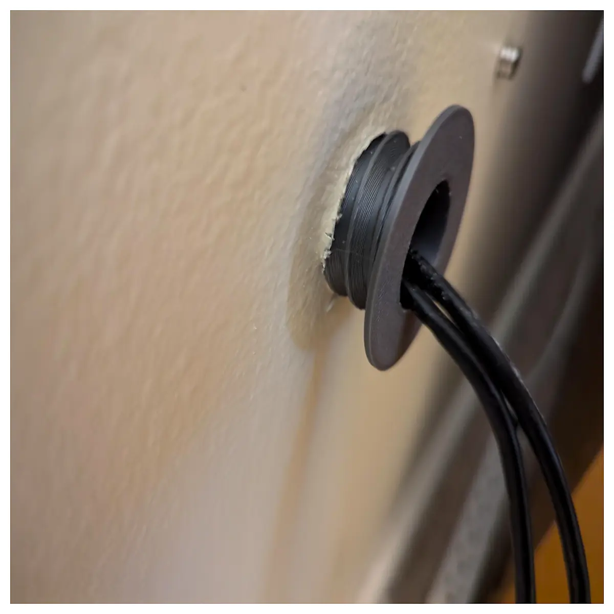 wall cable pass through grommet for ethernet phone wire home office networking bulkhead gland waterproof seal