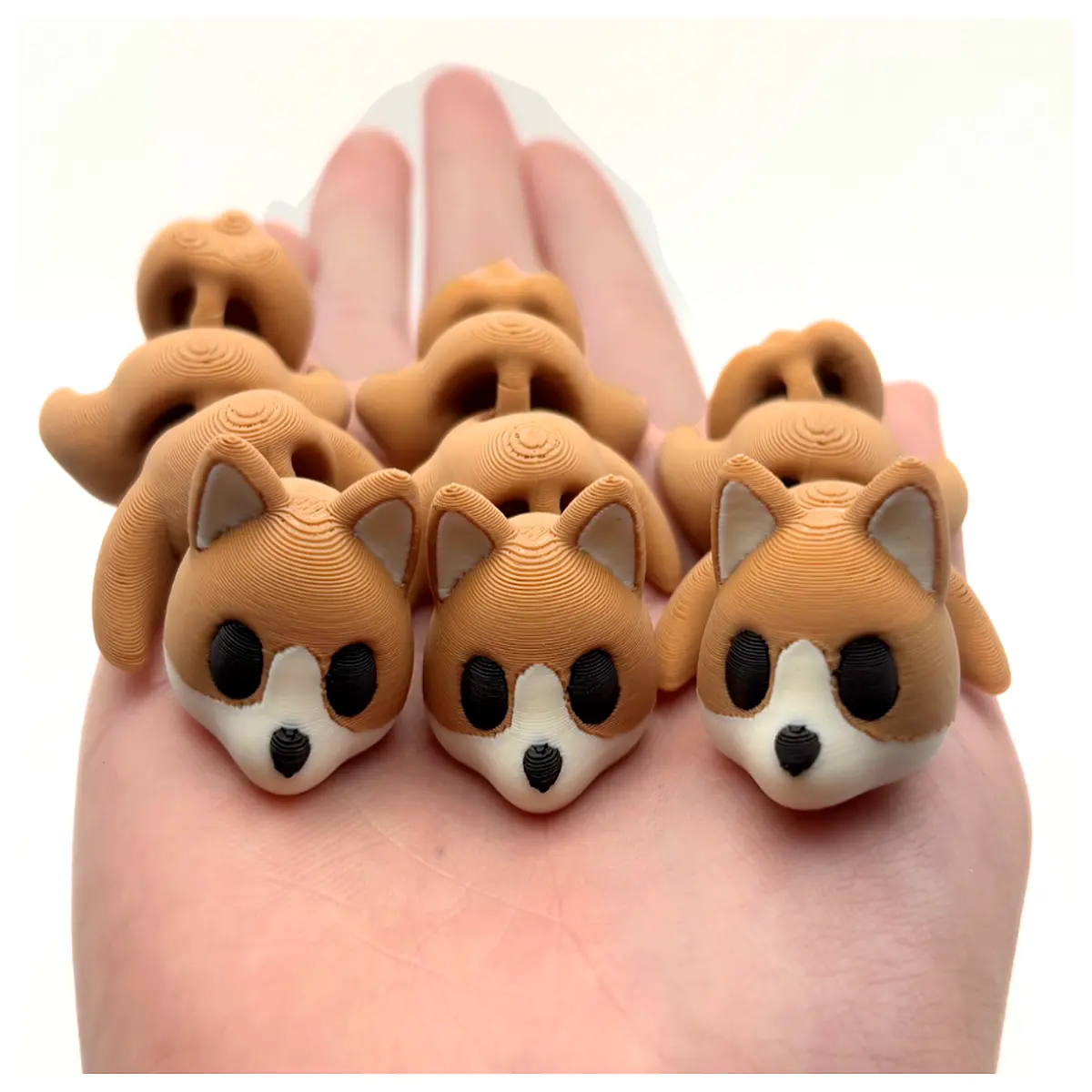 Miniature Corgi Dog Figurine Model Pet Collection Movable Small Dog Character Model Toy Accessories Corgi Mini