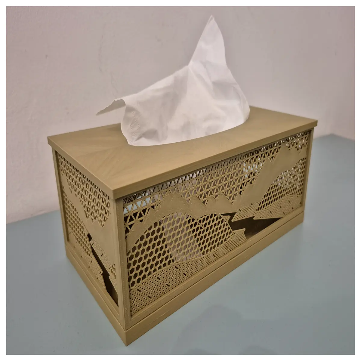 Kumiko Zen Screen Tissue Box Holder Decorative Box Storage Box Japanese Art Display Holder Home Decor