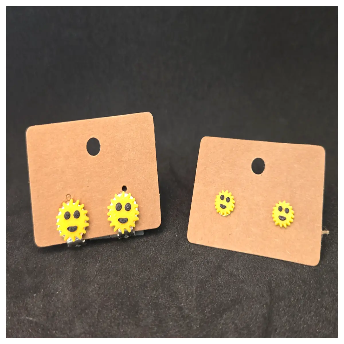happy sunshine stud earrings for women bright yellow gold tone jewelry cheerful daisy flower studs cute spring summer accessories
