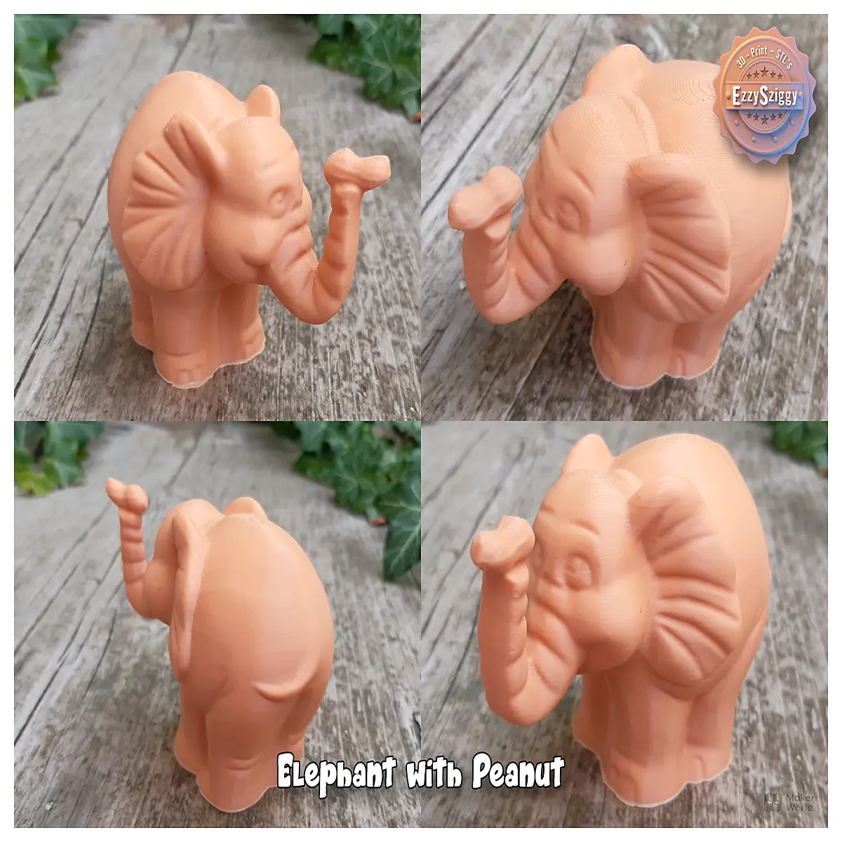 cute cartoon elephant holding peanut plush toy kawaii animal figurine baby elephant holding nut for kids room decor adorable stuffed elephant gift