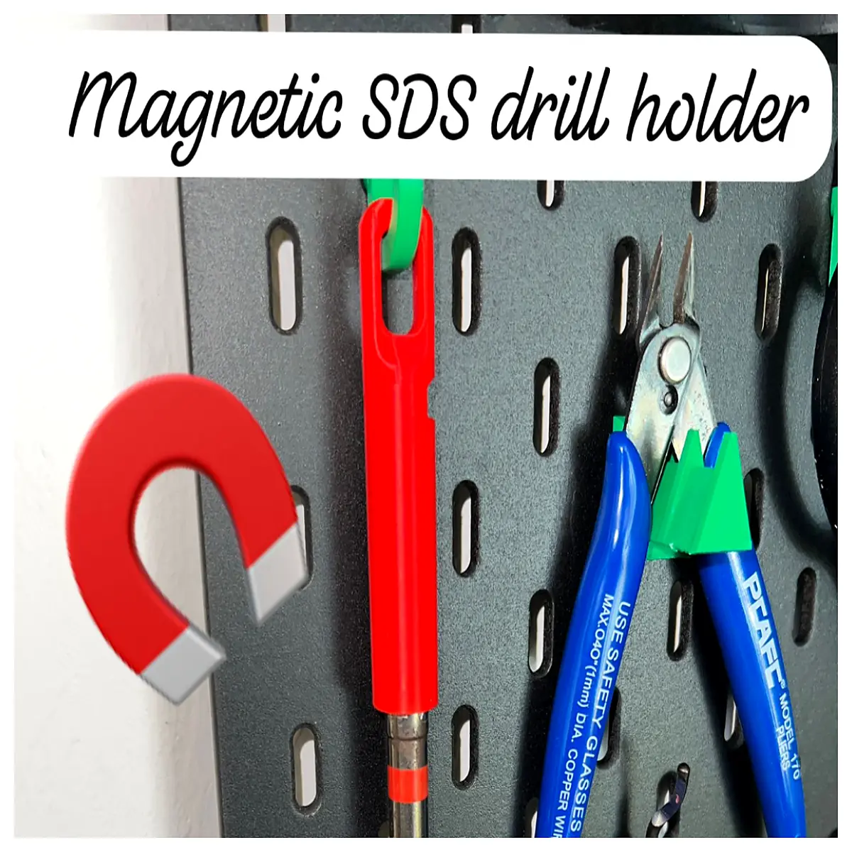 wall mounted sds drill bit holder rack organizer storage hook protector case for rotary hammer bits