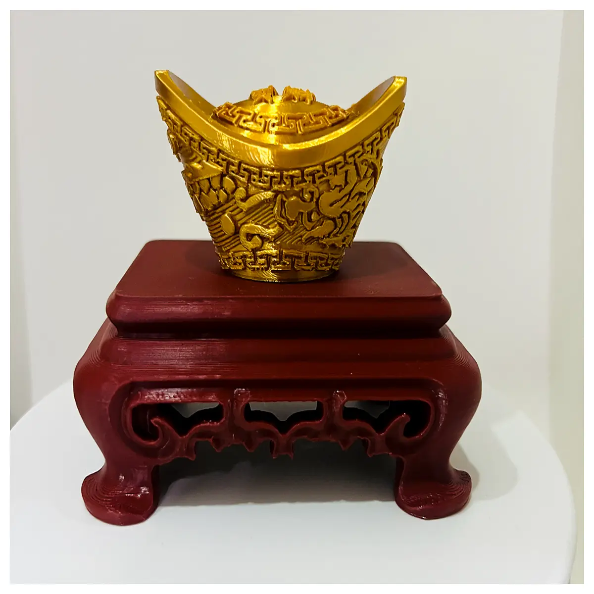 Antique Carved Figurine Stand Shelf Table Tea Table Display Case Holder Decorative Stand Base