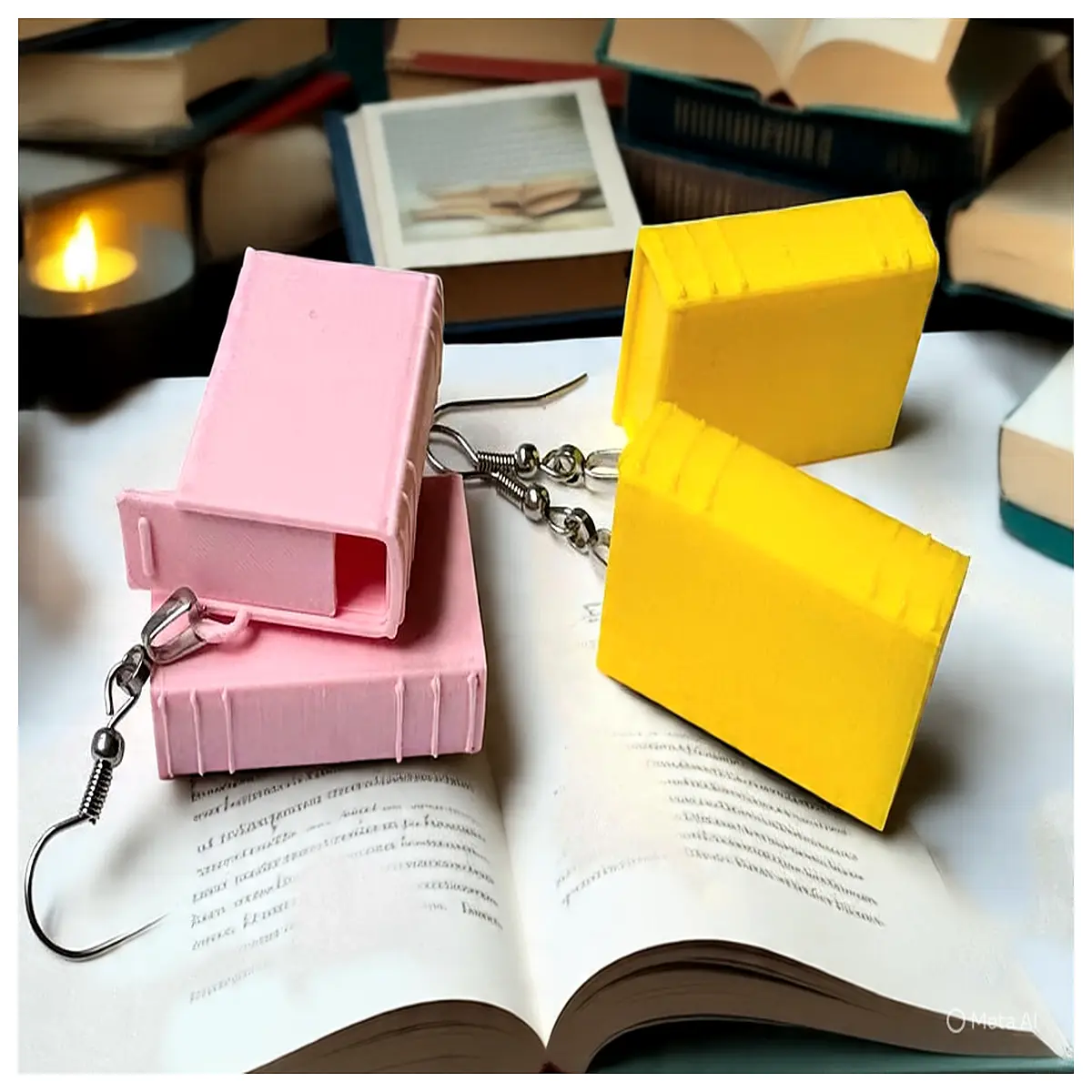 secret keeper book earrings literary jewelry for readers open page charm drop earrings vintage library aesthetic accessories