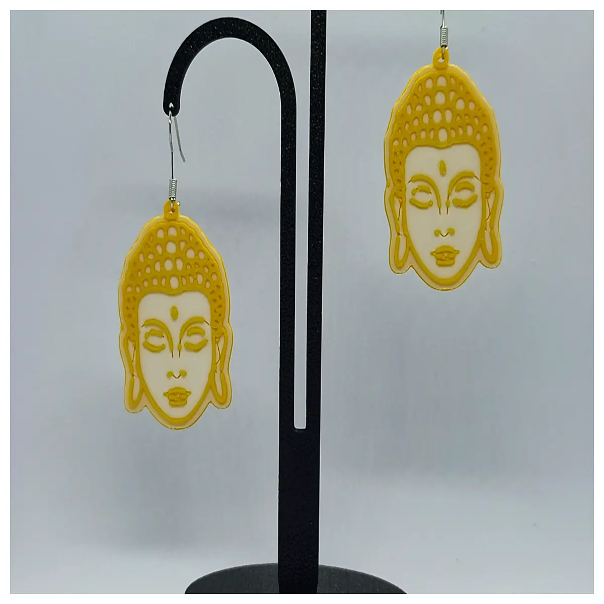 Serene Buddha Earring Zen Jewelry Shakyamuni Buddha Elegant Dangle Earrings Buddhist Accessories Spiritual Gift Handmade Earrings