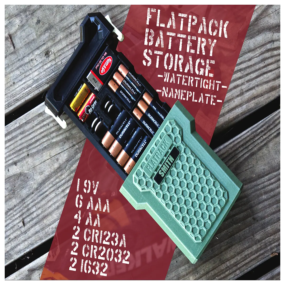 Waterproof Battery Storage Box Protection Case for Electronics Device Storage Charging Case Organizer Rechargeable Battery Box