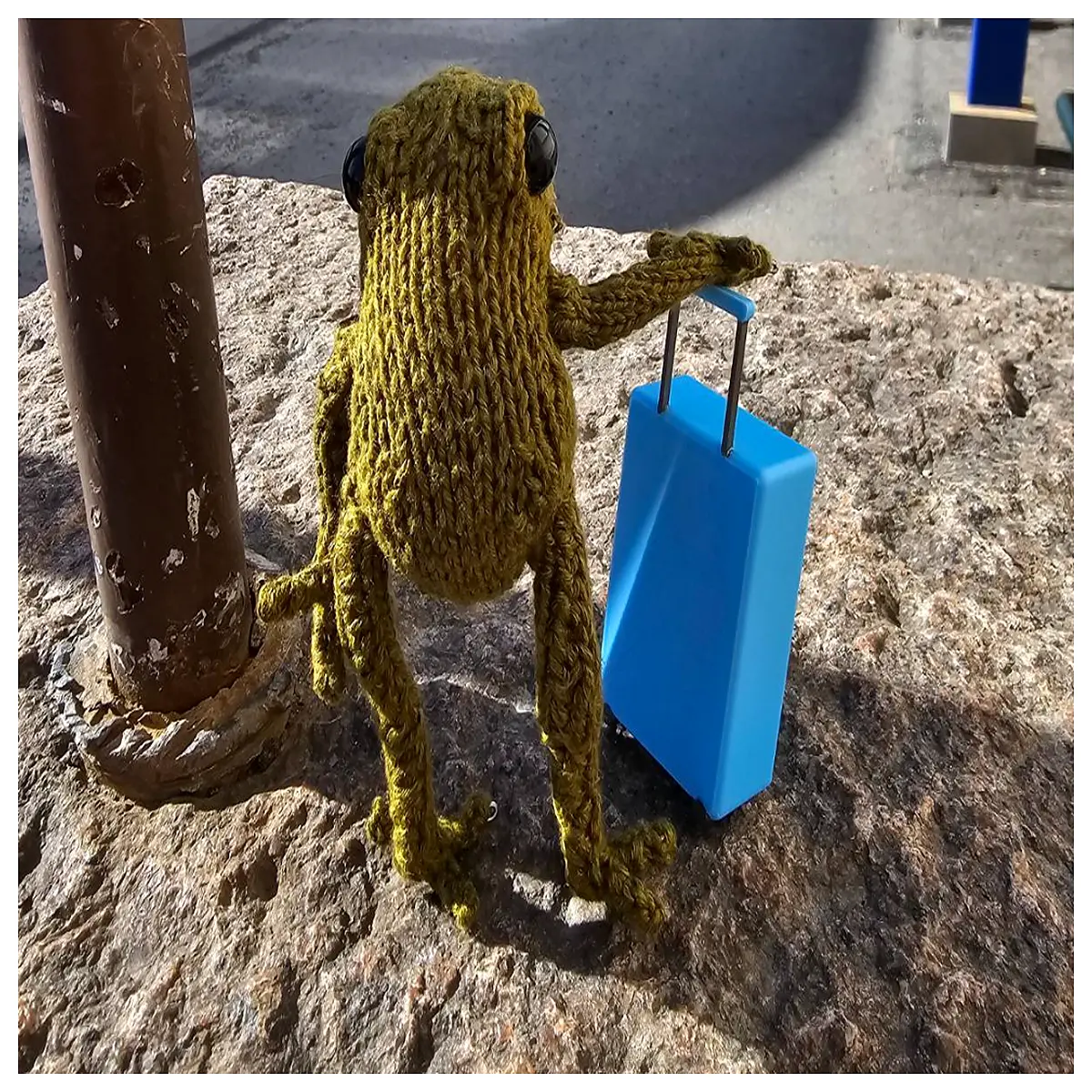 Crochet Doll Suitcase Handmade Knit Animal Toy Kids Gift Creative Home Decor Crochet Accessories