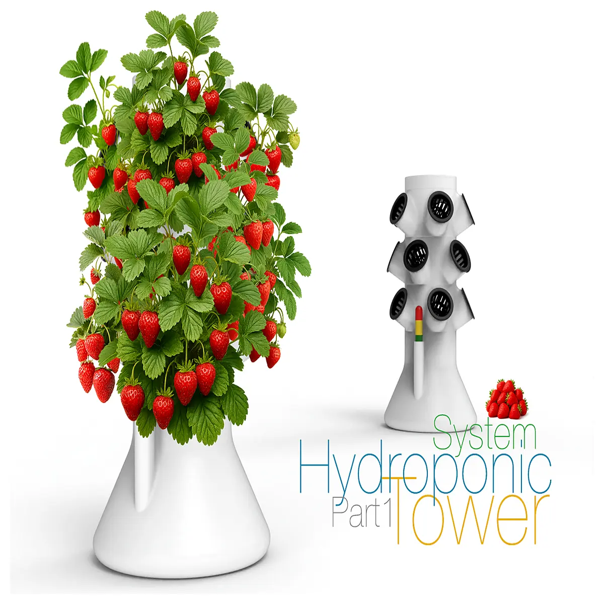 vertical hydroponic tower system for indoor gardening diy pvc plant grower stack with grow lights space saving aeroponic farming for herbs and let