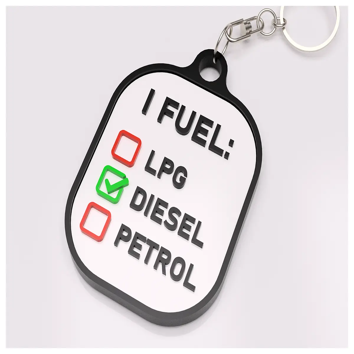 Fuel Keychain Car Parts Vehicle Key Chain Fuel Pump Accessory Auto Decoration Keyring Parts